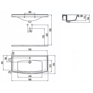 Раковина Creavit Tefen (TF100-00CB00E-0000) 1