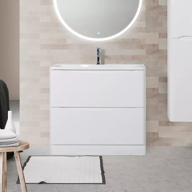 Тумба для ванной Belbagno Aqua (ACQUA-800-2C-PIA-BL) (80 см) напольная, Bianco Lucido 6