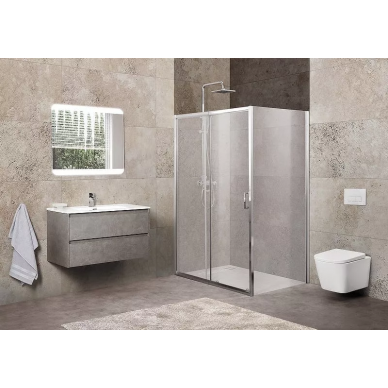 Душевой уголок BelBagno Unique (UNIQUE-AH-1-110/125-80-M-Cr) 125х80х190 см, профиль хром/стекло матовое 10