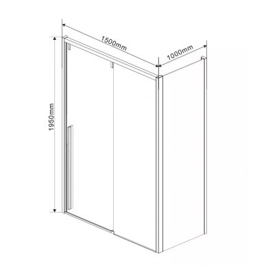 Душевой уголок Vincea Lugano (VSR-1L1015CL-1) 150x100х195 см, профиль хром/стекло прозрачное 5