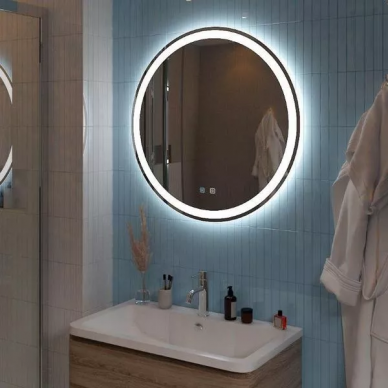 Зеркало Belbagno (SPC-RNG-800-LED-TCH-SND) (80 см) со встроенной подсветкой, голосовым управлением и подогревом. 6