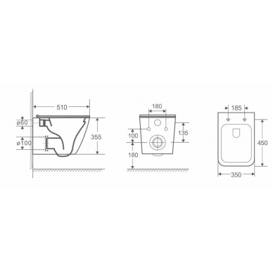 Чаша подвесного унитаза Cerutti SPA MiMi Aria (CT8908) безободковый, микролифт 5