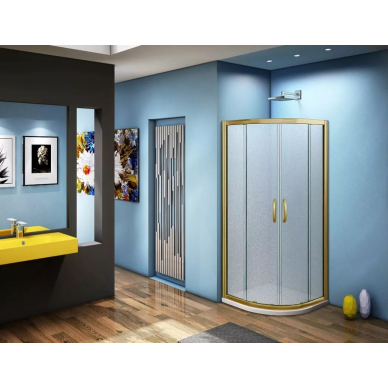Душевой уголок Good Door Jazz R-80-G-BR (80x80) профиль бронза/стекло grape 0