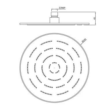 Верхний душ Jaquar Maze (OHS-BLM-1623) 1-режимный, 240х240 мм, черный матовый 1