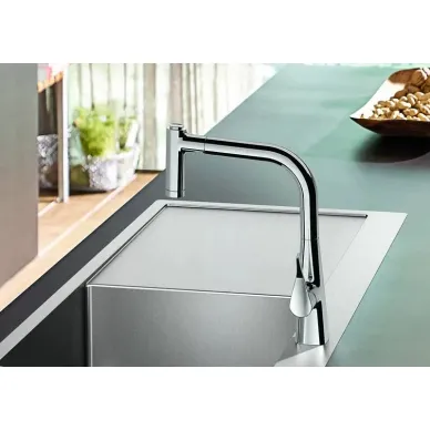 Смеситель для кухни Hansgrohe Metris 14834000 с вытяжным душем, хром 6