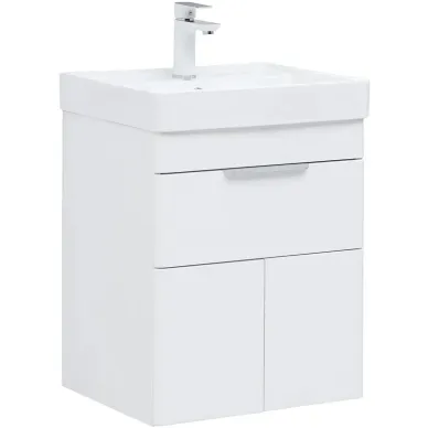 Тумба для ванной Aquanet Ирис New 310147 50 см, белая глянцевая 0