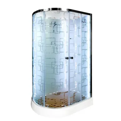 Душевая кабина DTO EM EM1511RNLED 110x80x208 см, правая, без крыши, с LED подсветкой 0