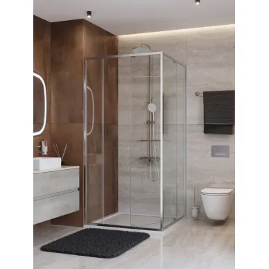 Душевой уголок Cezares Lux LUX-AH-FS-11-120/80-C-CR 130x80 профиль хром/стекло прозрачное 2