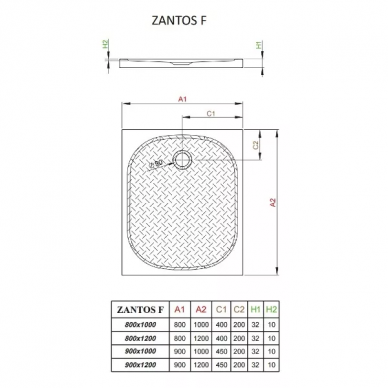 Душевой поддон Radaway Zantos F (M3ZNF1290-06) 120x90 2