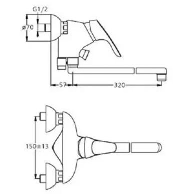 Смеситель для ванны Ideal Standard Cerasprint New (B7579AA) 1
