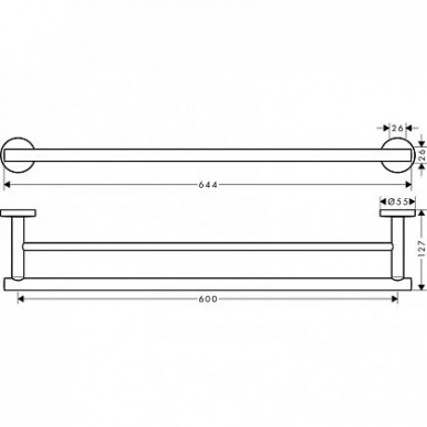 Набор аксессуаров для ванной комнаты Hansgrohe Logis Universal (41727000) 1