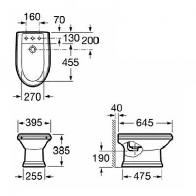 Биде напольное Roca America (357490000) 5
