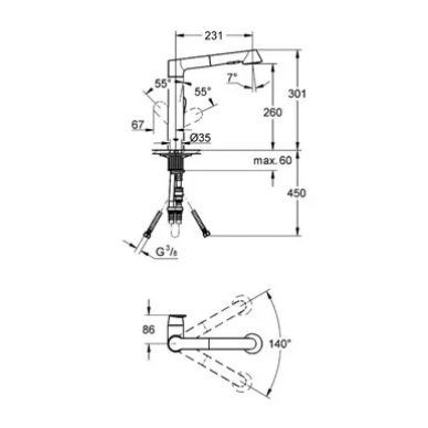 Смеситель для кухни Grohe K7 (32176000) 1