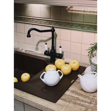 Мойка кухонная Omoikiri Yonaka 78-DC (4993707) темный шоколад 6
