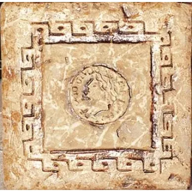 1010541 FORMELLA MONETA REALE (3 pz.) 10x10 0