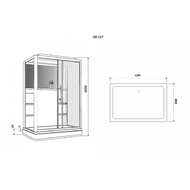 Душевая кабина Grossman (GR-127R) 120х90х225, правая 9