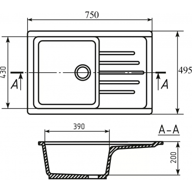 Мойка кухонная Mixline ML-GM20	(532401)	молоко 4