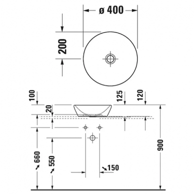 Раковина накладная Duravit D-Neo (2371400070) белый 5