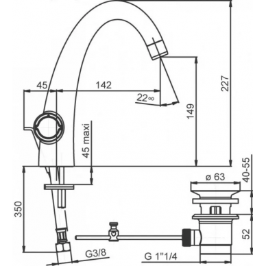 Смеситель для раковины Jacob Delafon Elevation (E18870-CP) 3