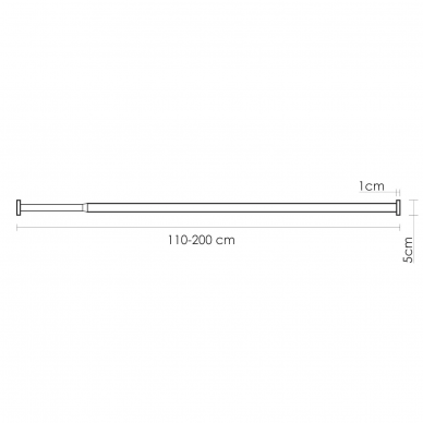 Карниз для ванной Wasserkraft Kammel (SC-831120) (110-200 см) 5