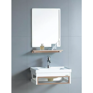 Тумба с раковиной River Laura 505 BG (50.5 см) + зеркало (44x60 см) 0