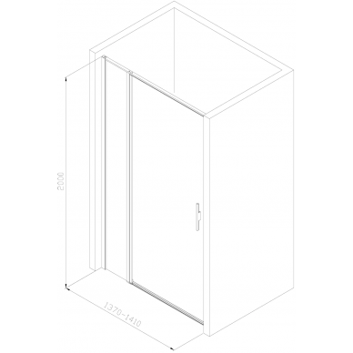 Душевая дверь Allen Brau Priority 140 (3.31036.BBA) черный браш 6