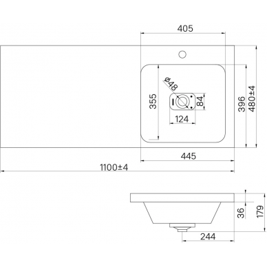 Тумба для ванной Iddis Optima Home (OPH11LDi95K) 110 см, с дверцами, с раковинной (чаша слева),  белая 5