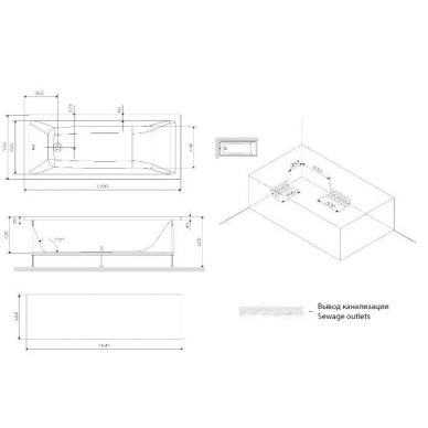 Ванна акриловая Am.Pm Gem (W93A-170-075W-A) (170х75) без гидромассажа 8