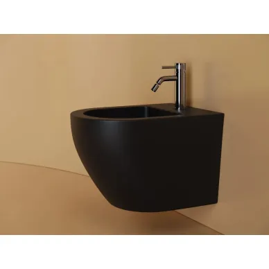 Биде подвесное Ceramicanova Uno (CN11002) чёрное матовое 3