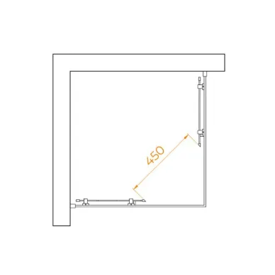 Душевой уголок RGW Passage PA-030B (80x80) профиль чёрный/ стекло матовое-сатинат 2