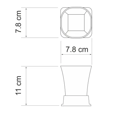 Стакан Wasserkraft Amper K-5400 White K-5428W настольный, белый 2