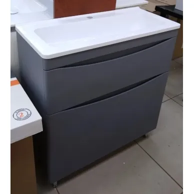 Тумба для ванной Style Line Бергамо Мини СС-00002362 90 см напольная, антискрейтч серый 6
