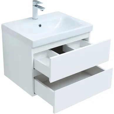 Тумба для ванной Aquanet Беркли 302349 60 см, белая глянцевая 2