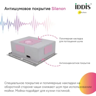 Мойка кухонная Iddis Haze HAZ59GMi77 графит 12