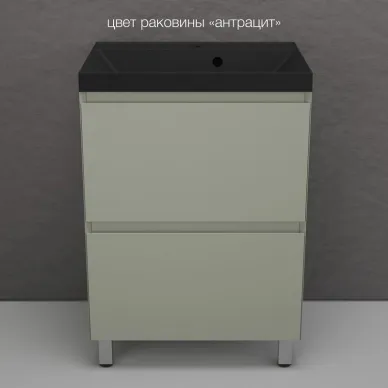 Тумба для ванной Style Line Манхэттен ЛС-00002379 60см, напольная, олива 5
