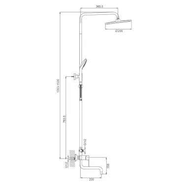 Душевая система Prohanss P64 P64.24 хром 1