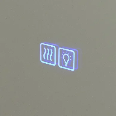 Зеркало Cezares Interni CZR-SPC-INT-1000-900-LED-TCH-WARM-BL 100x90 см, с LED подсветкой и сенсорным выключателем, Bianco Lucido 6