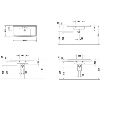 Раковина Duravit Starck 3 (030410) (105 см) 3