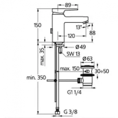 Смеситель для раковины Ideal Standard Moments (A3905AA) 1