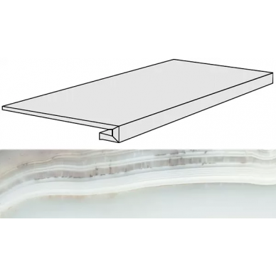 739916 ALABASTRI Smeraldo Gradino 33x120x3 0
