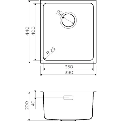 Мойка кухонная Omoikiri Tadzava 39-U-AB (4993078) латунь 1