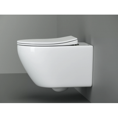 Подвесной унитаз Ceramicanova Pearl (CN8001) безободковый с сидением микролифт 6