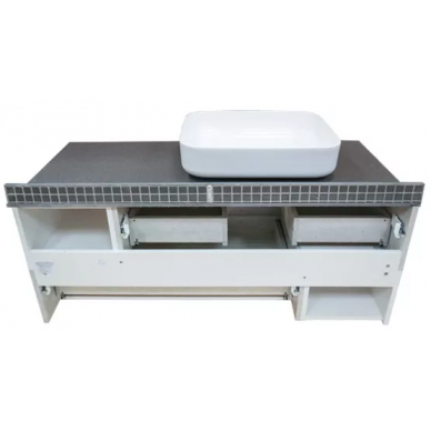 Тумба для ванной Comforty Прага-120 (120x63x52 см), дуб белый, с раковиной Comforty T-Y9378 4
