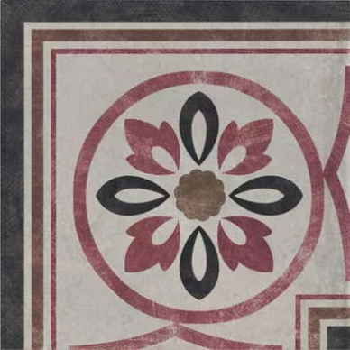 1036898 Rivalta Angolo Greca Fiore GRIGIO MQ 20x20 0