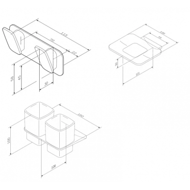 Комплект мебели для ванной AM.PM Inspire 2.0 (BK50GD) 100 см, подвесной 10