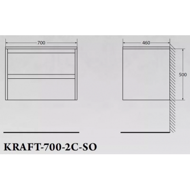 Тумба для ванной BelBagno Kraft (KRAFT-700-2C-SO-RNN) Rovere Nebrasca Nature 6