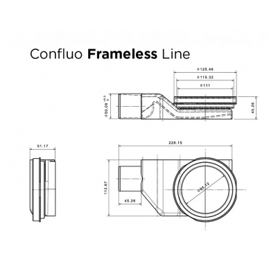 Душевой лоток Pestan Confluo Frameless Line 450 Matte Black (13701318) 6