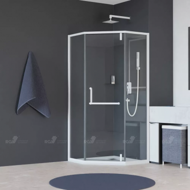 Душевой уголок RGW Hotel HO-084W (90x90) профиль белый/стекло прозрачное 0