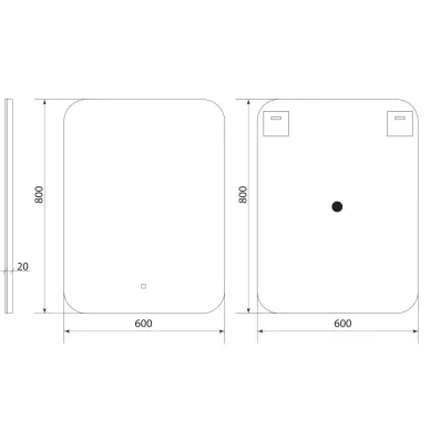 Зеркало Art&Max Modica (AM-Mod-600-800-DS-F) (60x80 см) с LED подсветкой 7