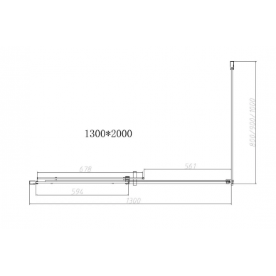 Душевой уголок Vincea Dice (VSR-4D1013CLB) 130х100х200 см, профиль черный/стекло прозрачное 3